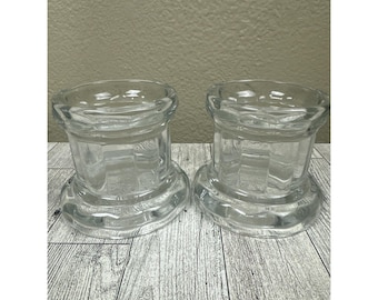 2 bougeoirs en verre Home Interiors Home Interiors France