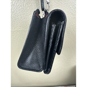 Brighton Central Park Black Crossbody Bag With Organizer Suede Black Trim EUC image 15