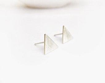 Sterling Silver Triangle Studs