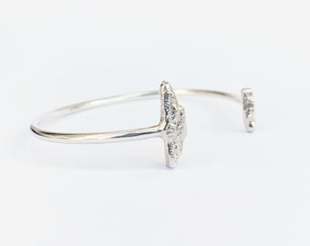 Sterling silver cuff bangle