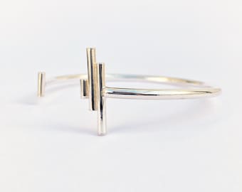 Sterling silver cuff bangle