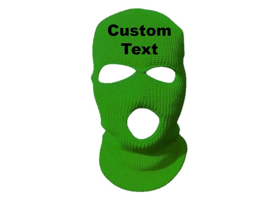 OneKind Customs Custom Printed Ski Masks/balaclavas LV Neon Green