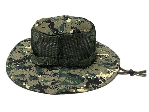 Camouflage Bucket Hat Unisex Mesh Boonie Summer Bush Safari Fishing Hiking  Round Brim Cap -  Canada