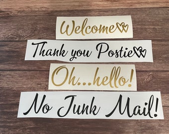 Letterbox sticker, front door vinyl decal