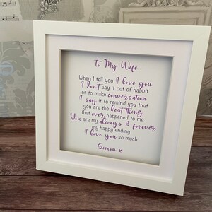 Love Declaration Box Frame: Husband Wife Gift