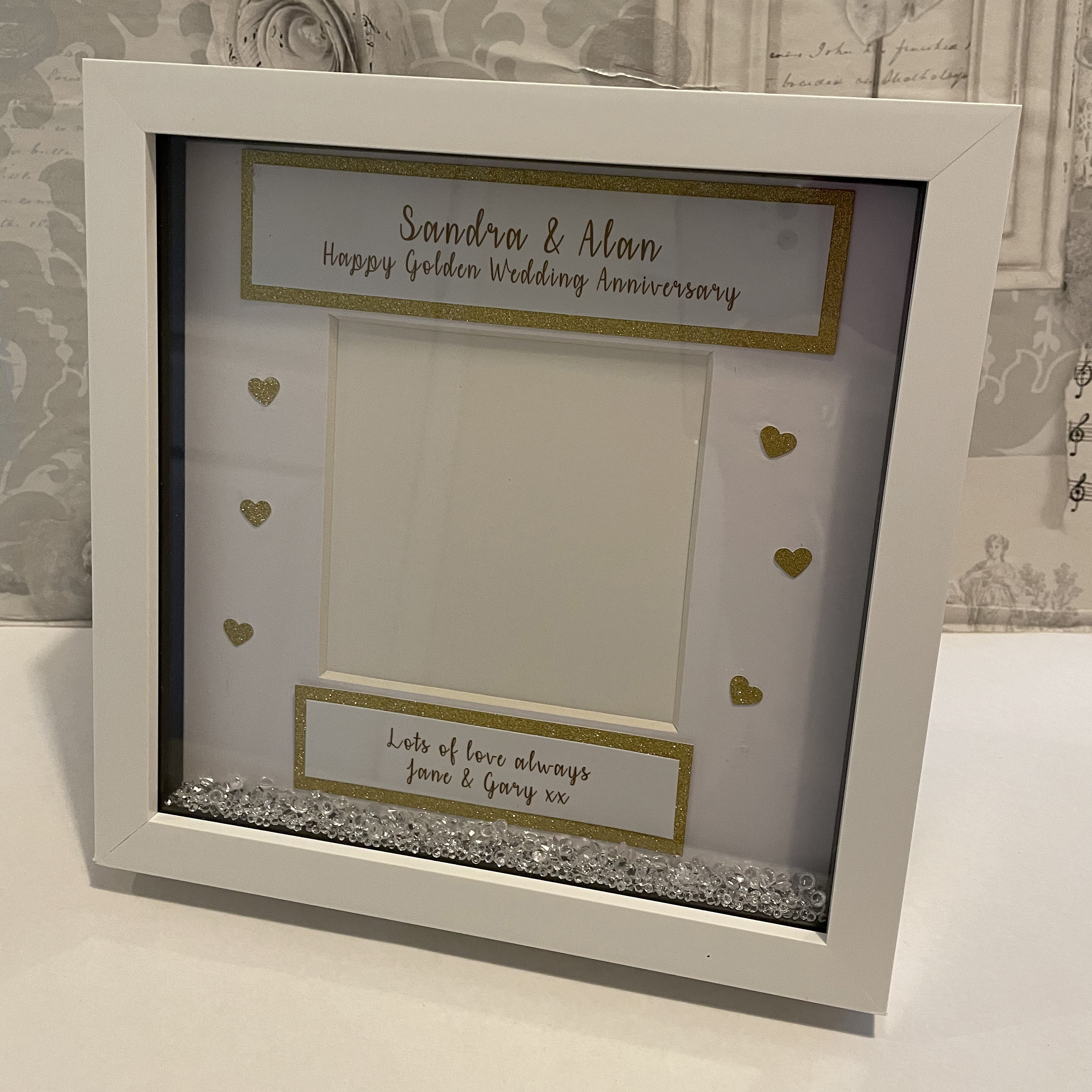Golden Wedding Photo Frame Golden Wedding Gift Etsy UK