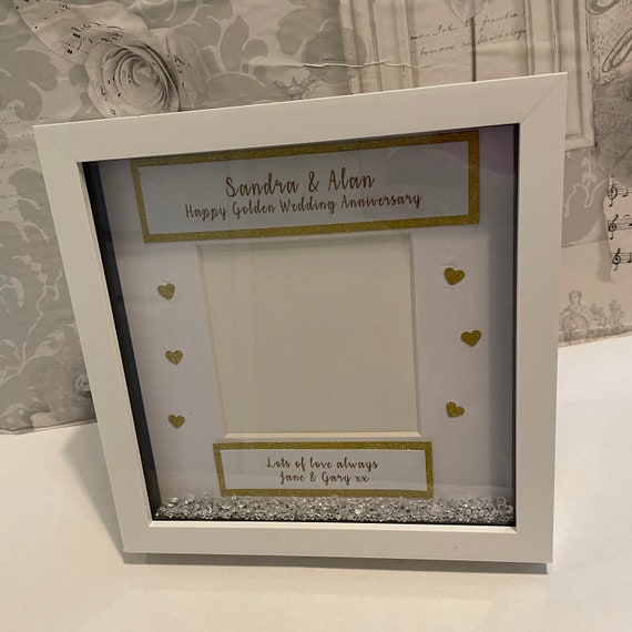 Golden Wedding Photo Frame Golden Wedding Gift Etsy UK