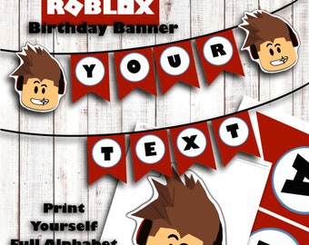 Roblox Birthday Banner Etsy - roblox server banner
