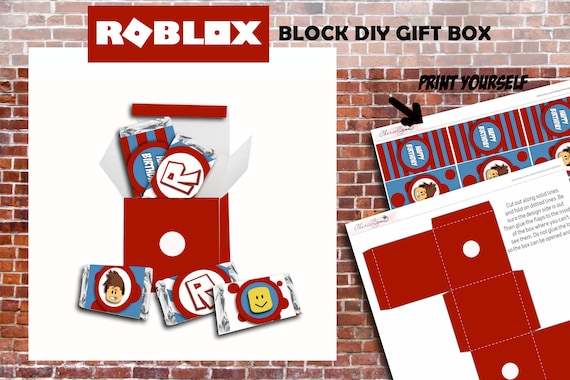 Cumpleaños De Roblox Roblox Cumpleaños Caja De Regalo Envolturas De Roblox Candy Roblox Party Decor Roblox Para Imprimir Juego Video Juego - roblox how to see offsale items