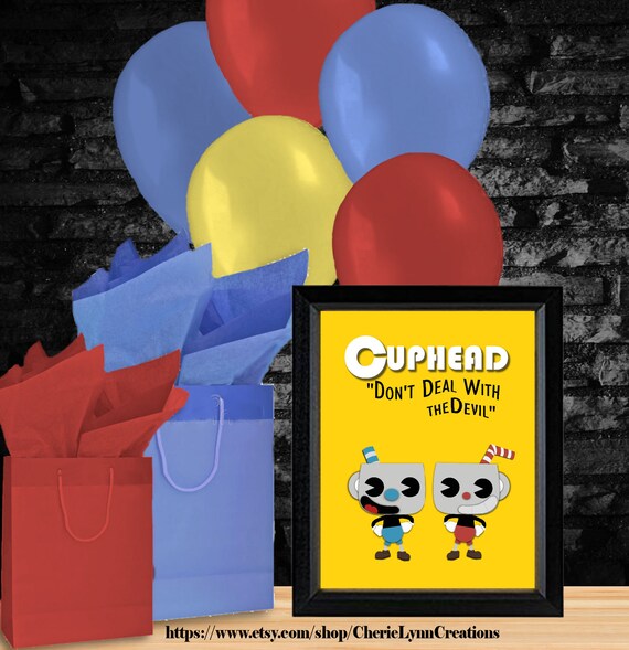 Cuphead Birthday Cuphead Party Sign Video Game Birthday Cuphead Party Decor Cuphead Printable Video Game Cuphead Game Dan Tdm - new cuphead roblox game