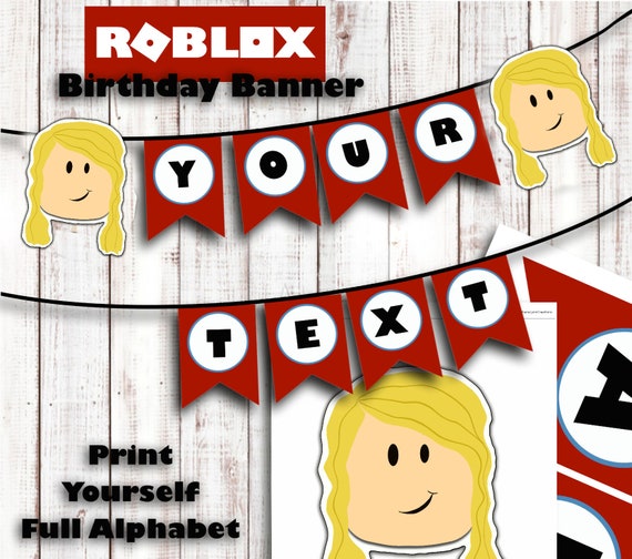 Roblox Birthday Robox Girl Birthday Banner Video Game Birthday Roblox Party Decor Roblox Printable Video Game Roblox Game - how to make a party in roblox 2108