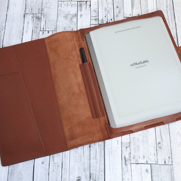 Gepersonaliseerde reMarkable 2 Case Leather, reMarkable 2 Tablet Case, reMarkable Cover, reMarkable 2 Folio met pennenhouder, reMarkable Organizer