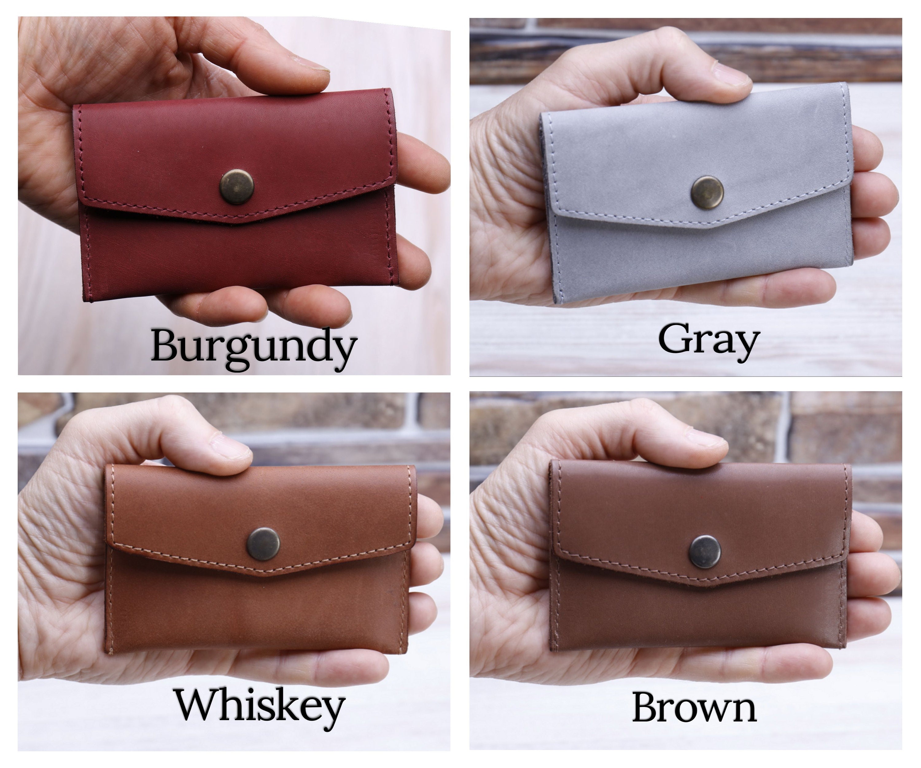 Envie Handcrafted Togo Leather Card Case