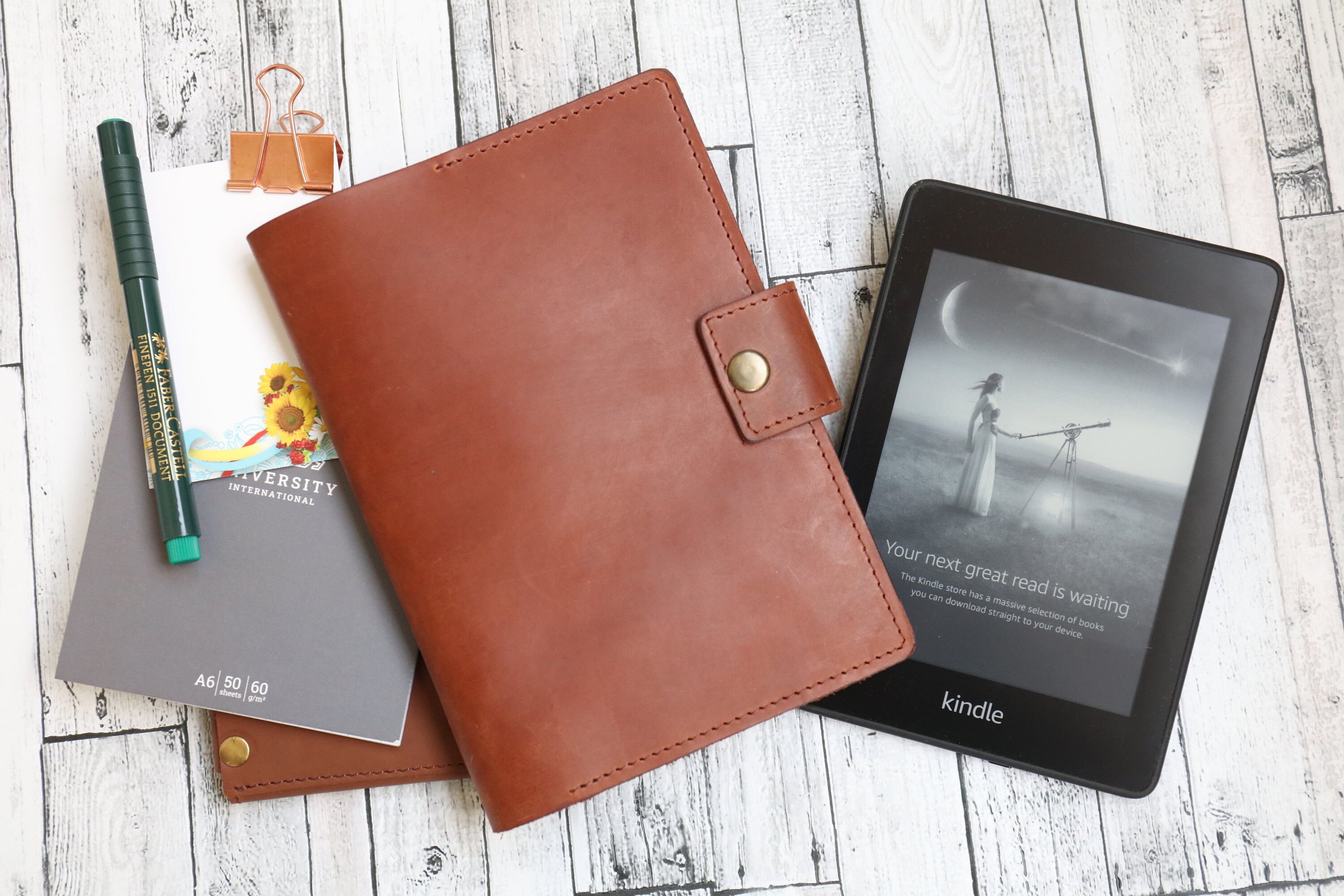 Amazon Kindle Paperwhite (7th Generation) leather case, Kindle