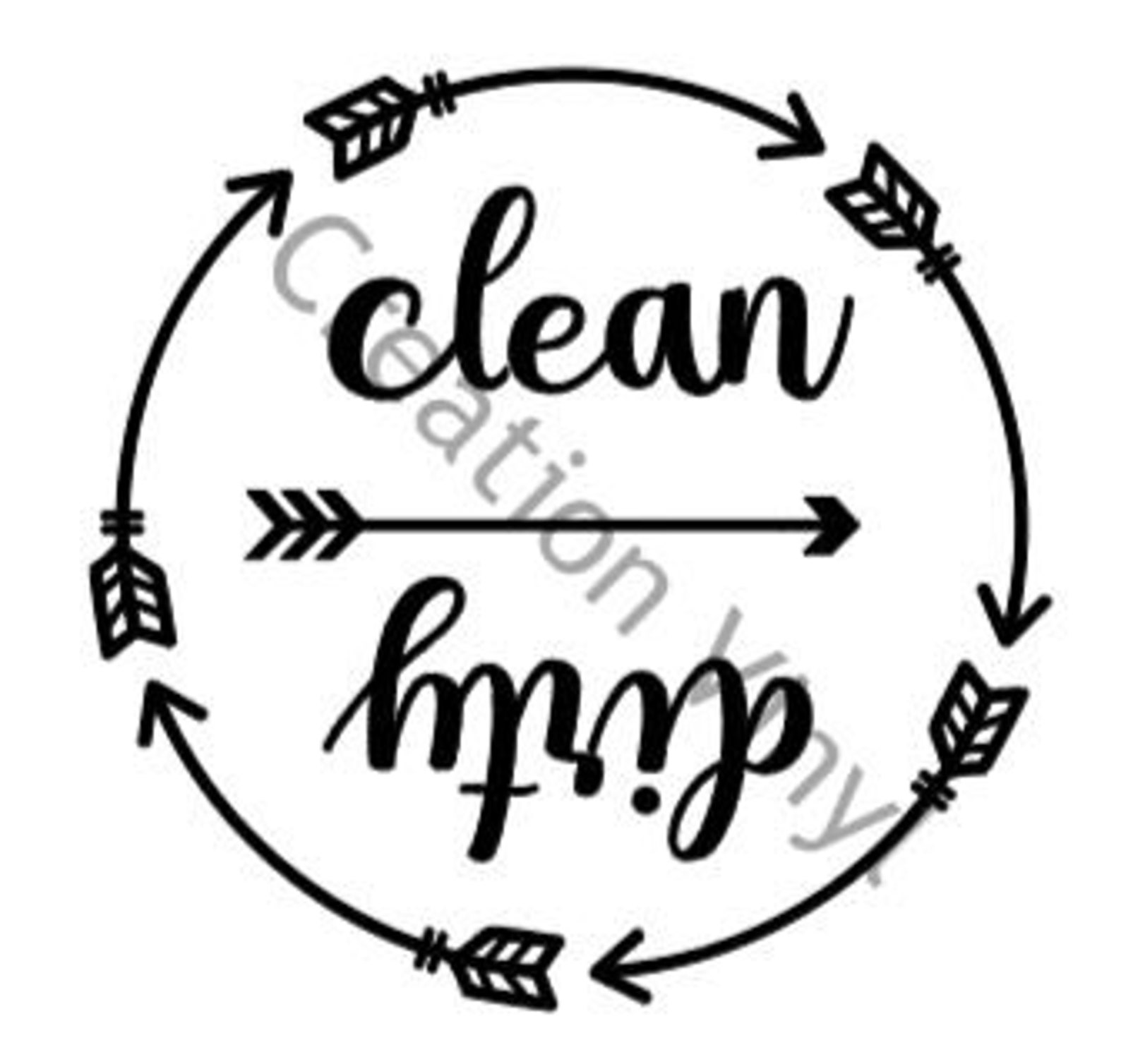 Clean Dirty Dishwasher Svg Etsy