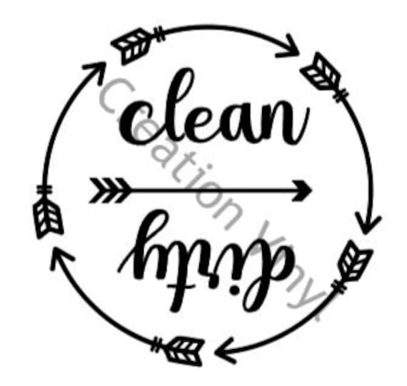 Clean Dirty Dishwasher Svg Etsy