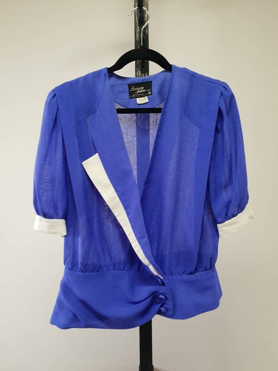 Asymmetrical 80s blouse
