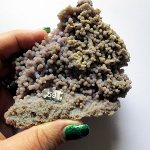 Grape Agate botryoidal magnificant deep purple Chalcedony crystal 434g unique size museum A-Grade quality