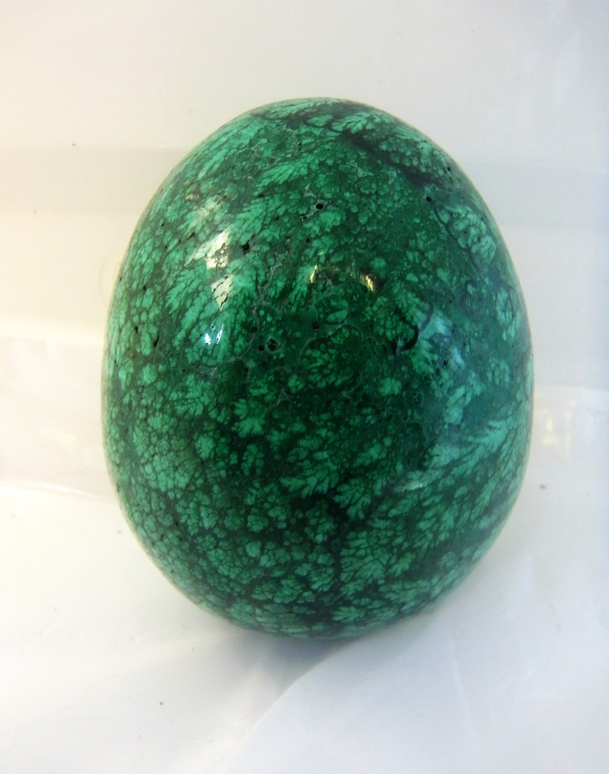 Large Malachite egg 415g 70mm natural green dark patterned Etsy