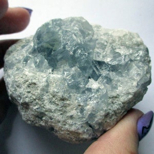 Beautiful Sparkly Blue Celestite crystal clusters