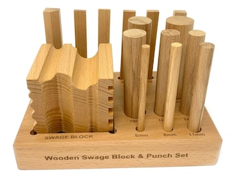 Doming Dapping Swage Block Set Wood Shaping Punches Forming 6-22mm Jewellers Forming Shaping Tool