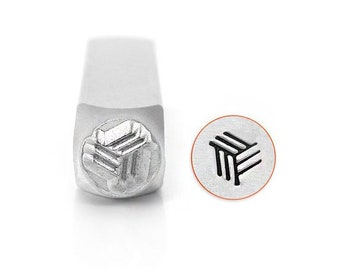 Impress Art Angled Line Stamp 6mm Design Stamp Texture Metal Stamp Punch Set Metal Stamping Tool Jewellery Making Design Tool Metal