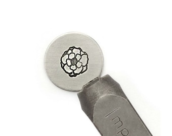 Impress Art Blossom of Love 9.5mm Stamp Punch Metal Stamping Tool Jewellery Making Design Tool Metal Imprinting Pattern