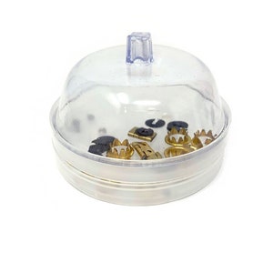Récipient pour pièces de montres, 2 plateaux de séparation, compartiments et cache-poussière, mouvement vintage, réparation d'horlogers, rangement de petites montres et bijoux