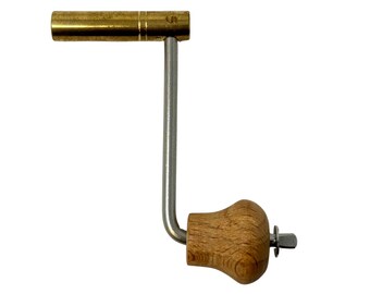 Clock Crank Key Brass Wood Handle Longcase Grandfather Clock