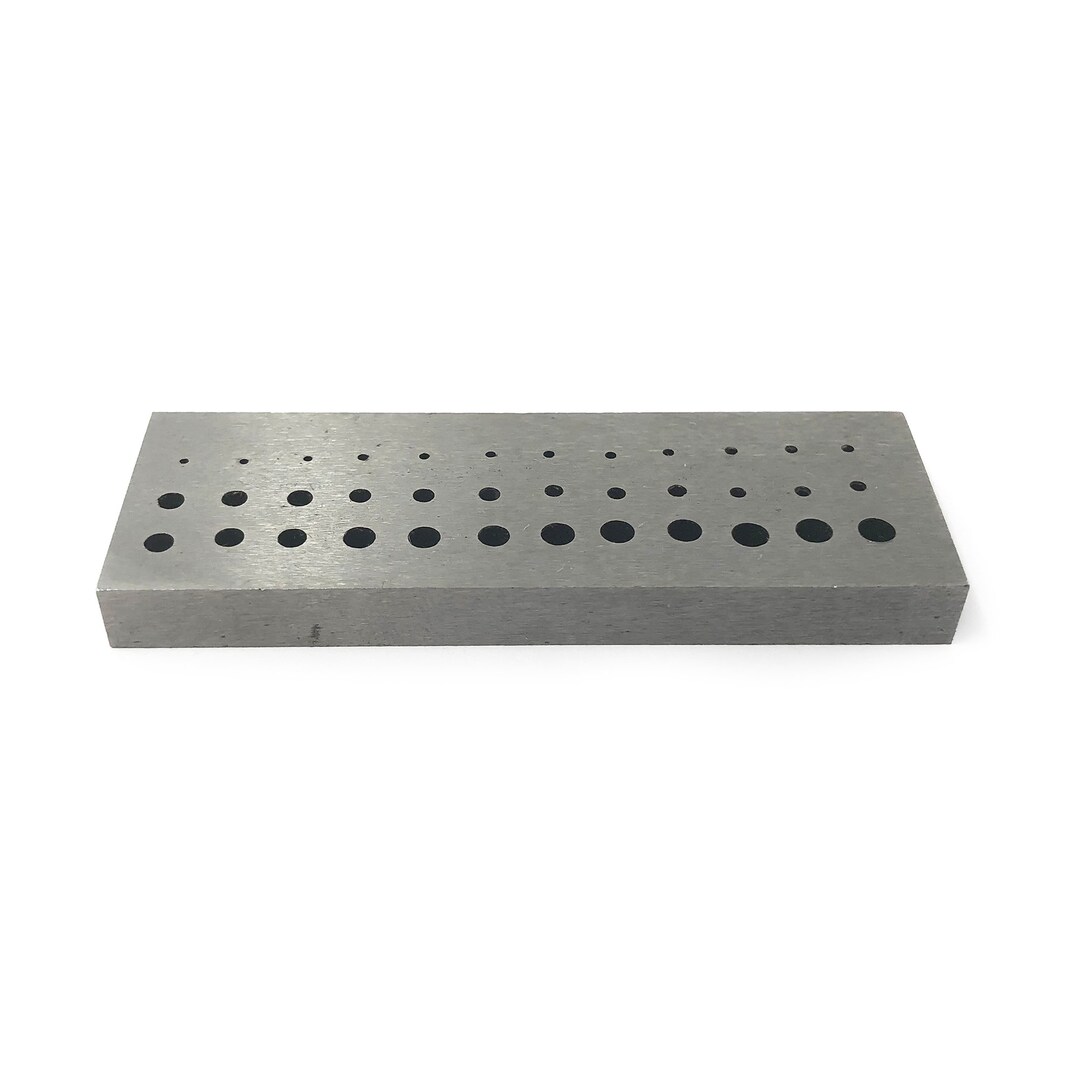Watchmakers Steel Riveting Staking Block 36 Holes 0.25mm - 2.35mm Watch ...