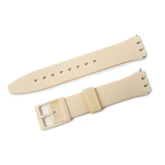 Silikon Uhrenarmband Swatch-Style Ersatz für 17mm Kerben Pink