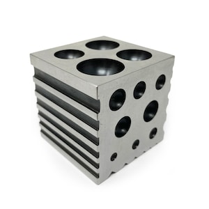 Jewellers Doming Blocks Dapping Cube Swage Forming Multi Shape Steel Tool Grooves