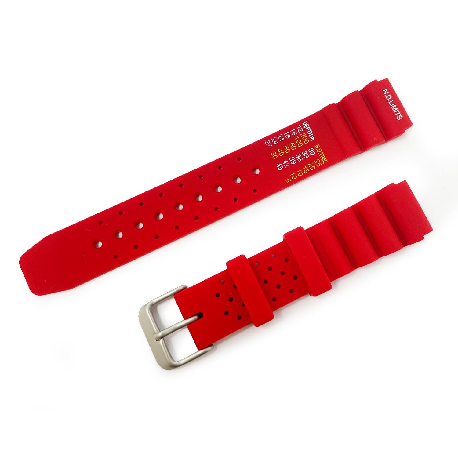 RED Divers Watch Strap for Citizen ND Limits Water Sports Diving