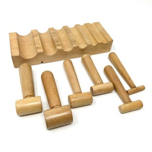 Half Round Swage Forming Block & Bars Wooden Metal Forming Tubes Collets Jewellery Making for Soft Metals
