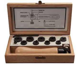 Stone Setting Ring Clamp, Ringmaking Stone Setters Tool, Sets Gemstones Jewellery in Wooden Storage Box