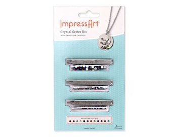 Impress Art Crystal Setter Kit W/ Birthstone Crystals Hand Stamped Jewellery Necklace Making Bracelet Making Bezel Setting
