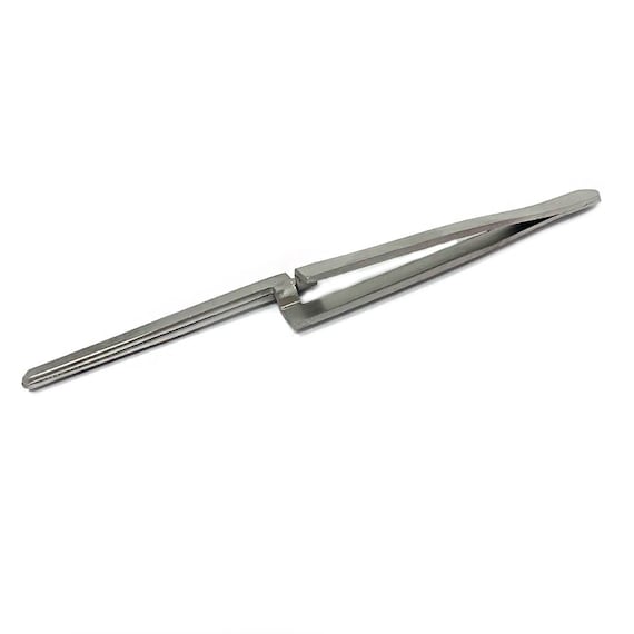 Reverse Action Cross Locking Tweezers – 2-Pack Stainless Steel With Straight & Curved Rubber Tips For Electronics, Jewelry, Crafting