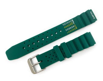 I.T.A. グリーンラバーベルトスイミングウォッチ Amazon | セイコーダイバーズ用互換ウレタンラバーベルト 22mm