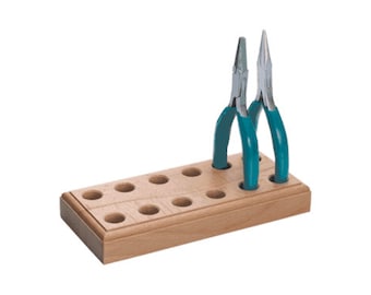 Wooden Plier Stand Hold 6 Pairs Jewellers Workbench Organising Storage Tools Modelmaking Crafting Beading Jewellery Making Crafts