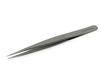 Fine Tip Tweezers No.3 Stainless Steel Magnetic Tweezer Watchmaking Repairs Tool