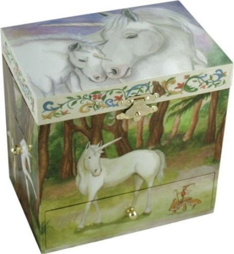 childrens wooden musical jewellery box