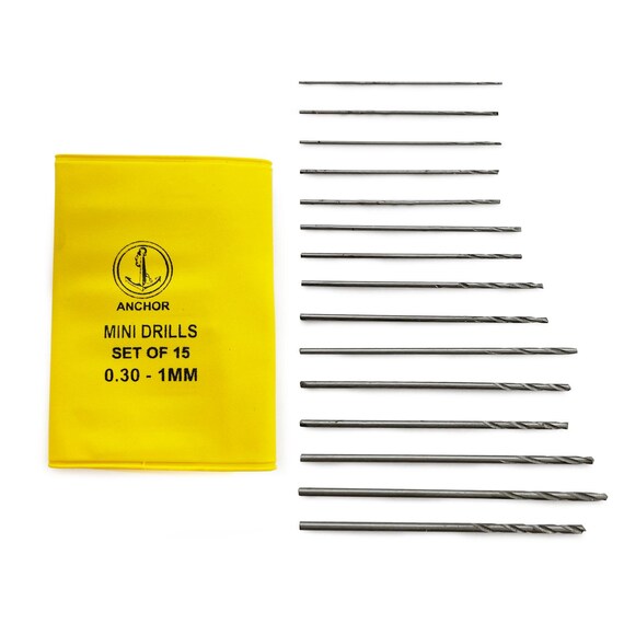 Micro Drill Bit Set 0.3mm 1mm Small HSS Twist DIY Set of 15 Jewellery Hand Drill Etsy Australia