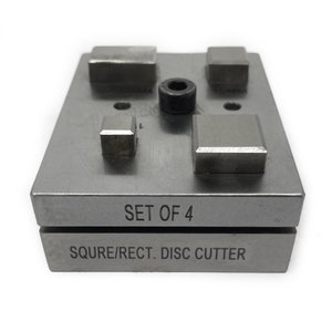 May include: A set of four square and rectangular disc cutters, labelled "SET OF 4" and "SQURE/RECT. DISC CUTTER".