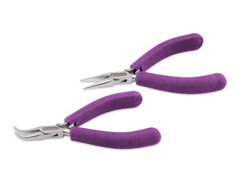 Beadalon Chain Nose and Bent Pliers 2 Set Chain Maille Tool Kit Wire Pulling Jewellers Plier Crafts