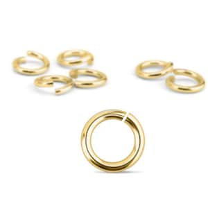 200個 金メッキ 4 mm オープンジャンプリング ジャンプリング 金メッキ、20ゲージ ジュエリー作り ネックレス作り ブレスレット作り