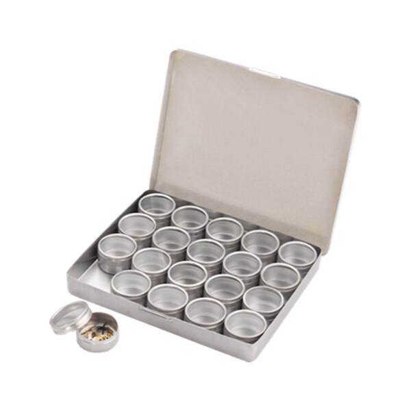 Parts Containers 20 Aluminium Tins in Storage Box Watchmakers Parts Jewellers