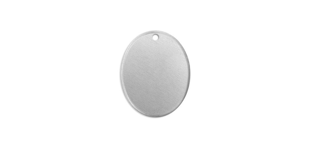 ImpressArt- Premium Metal Stamping Blank, Oval Quality Tag