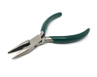 Chain Nose Plier Serrated Jaws Grip Snipe Nose Jump Rings Prongs Beading Tool Crimping Wires