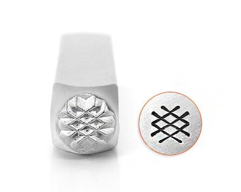 Impress Art Crosshatch Texture Design Stamp 6mm Stamps Metal Stamp Punch Set Metal Stamping Tool Jewellery Making Design Tool Metal