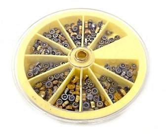 Assortiment De 100 Couronnes De Remontoir Pour Montre - Taille Variable, Neuf Avec étiquettes